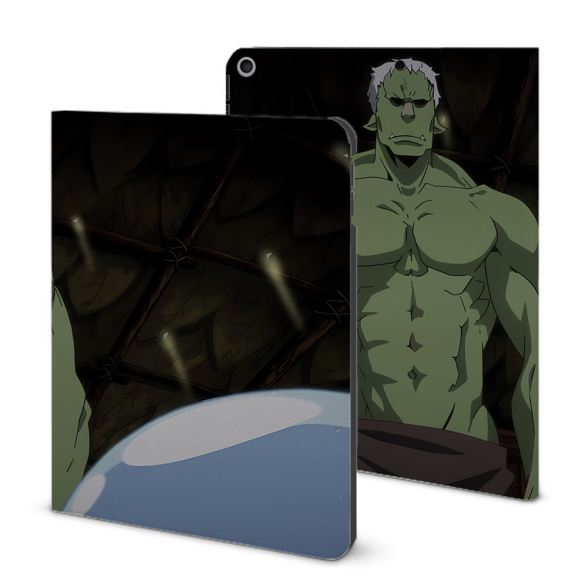 （画像用） 転スラ Regarding Reincarnated to Slime IPad ケース ブック型 PUレザー TPU 耐衝撃 軽量 薄型 ペン収納なし 全面保護 IPad 各モデル対応